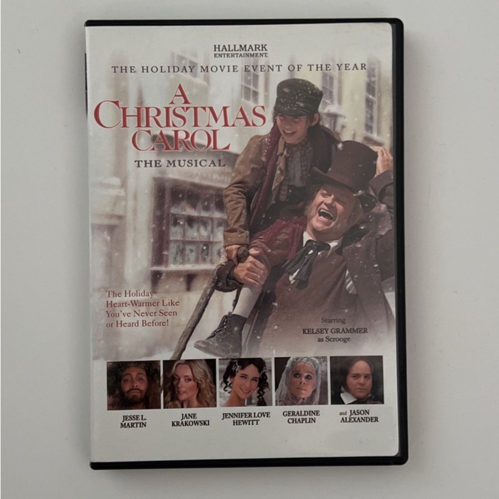 Hallmark A Christmas Carol The Musical DVD - Red and Black Cover